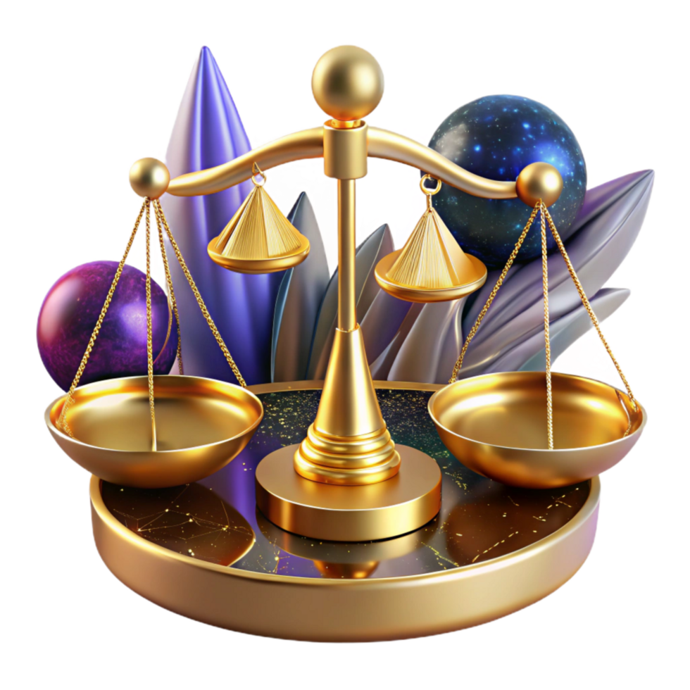 magnificent traditional Golden Scale Tipping Towards Risk Cutout authentic png