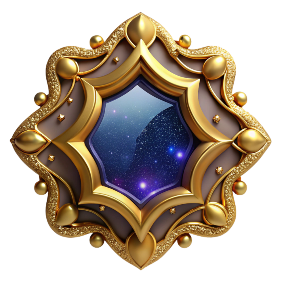 wonderful abstract Gold Frame Ornate Cutout Element professional png