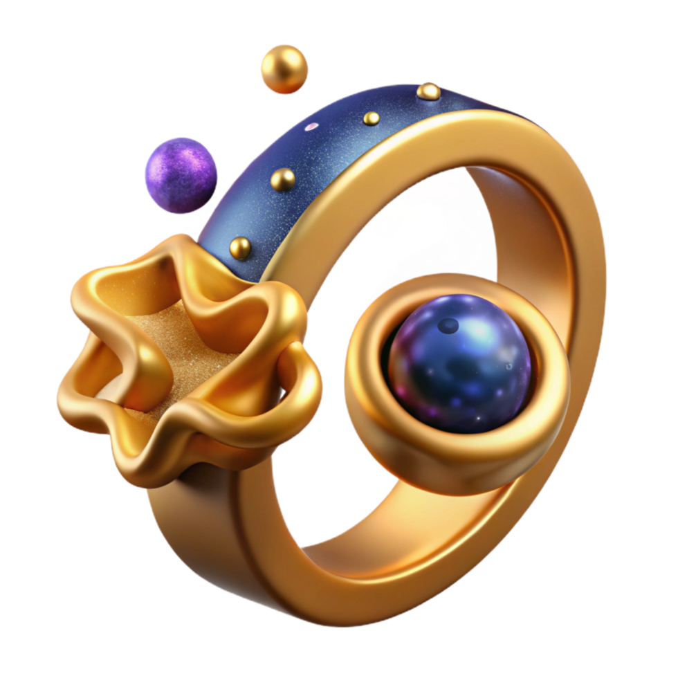impressive abstract Gold Ring Simple Design Cutout original png