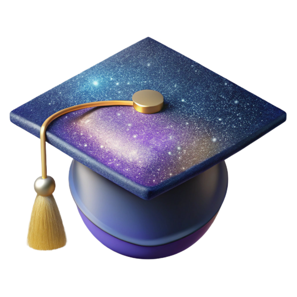 dramatic artistic Graduated Student Cap Transparent Background premium png