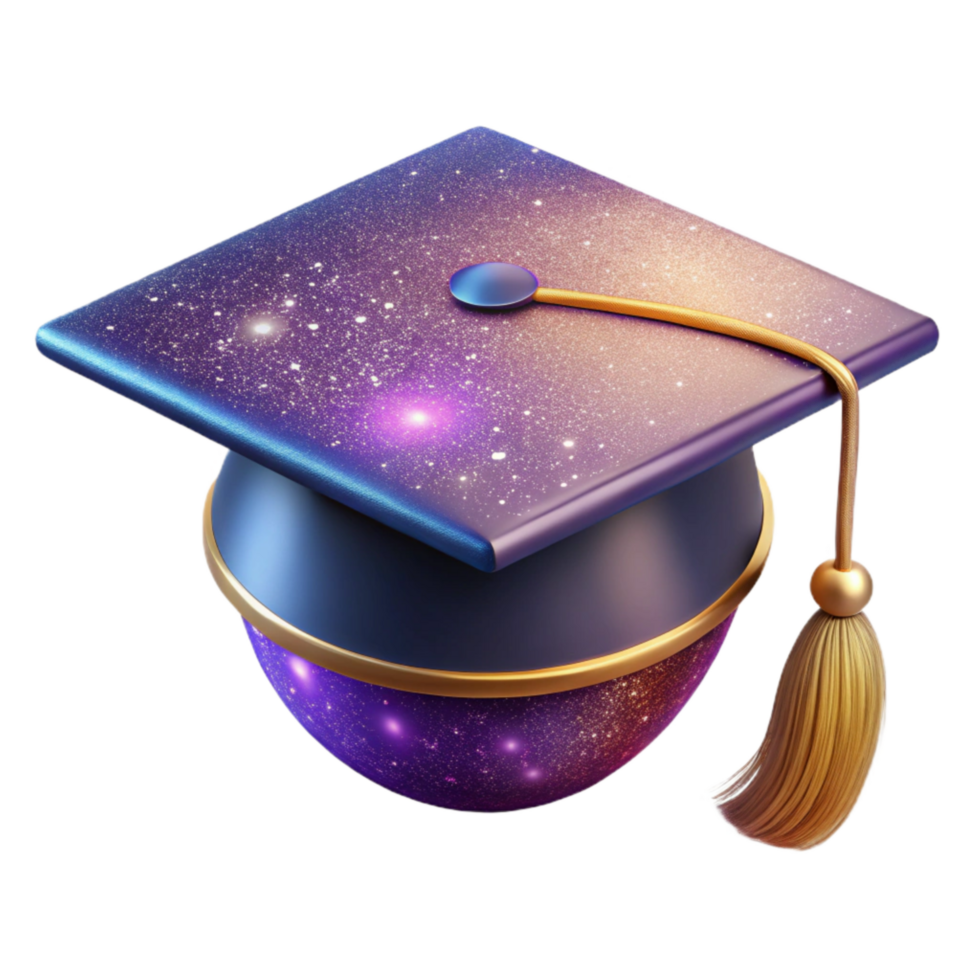 impressive contemporary Graduation Cap with Tassel Front View Transparent authentic png