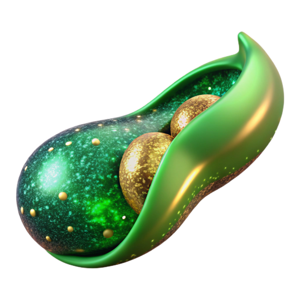 vibrant contemporary Green Bean Side View Cutout professional png