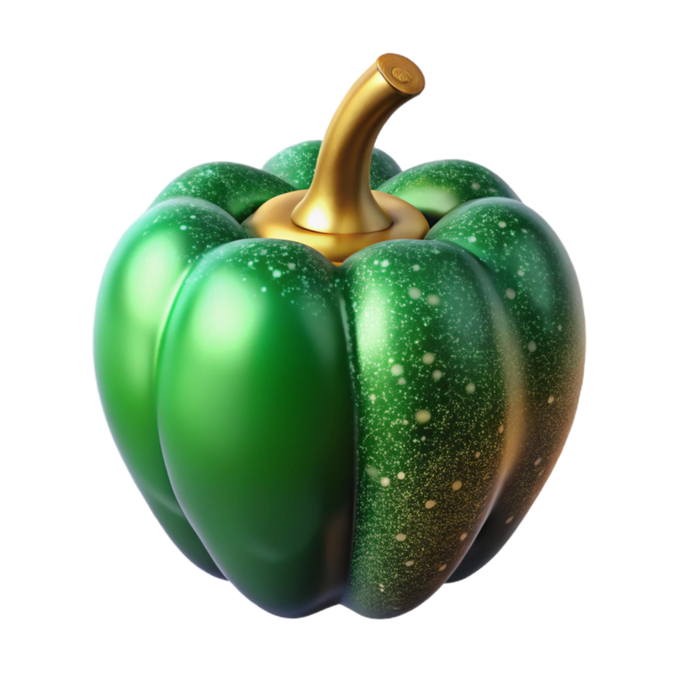 wonderful traditional Green Bell Pepper Front View Cutout premium png