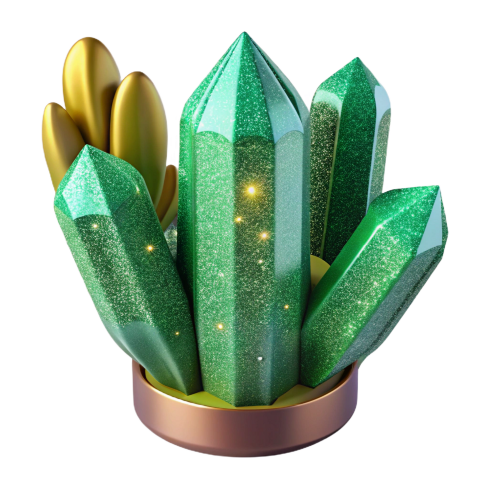 beautiful minimalist Green Cactus Plant Side View Isolated Element high resolution png