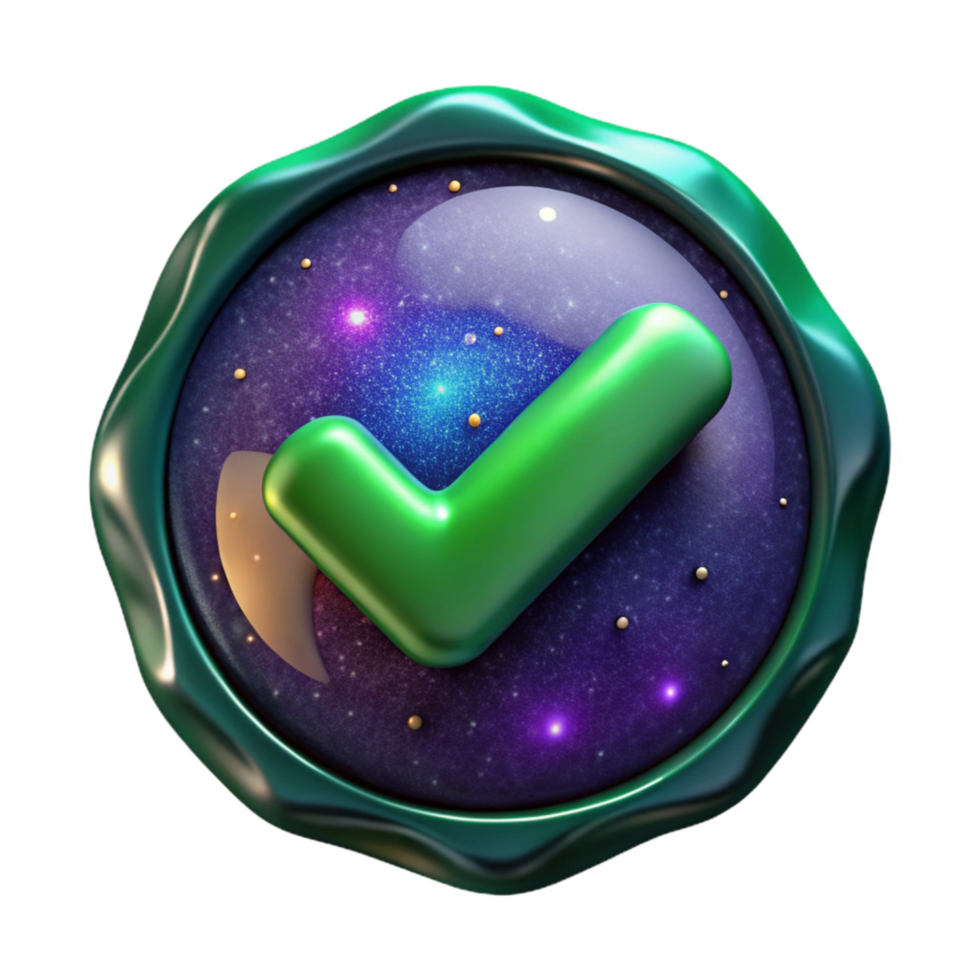 stunning classic Green Check Mark Button Transparent Background professional png