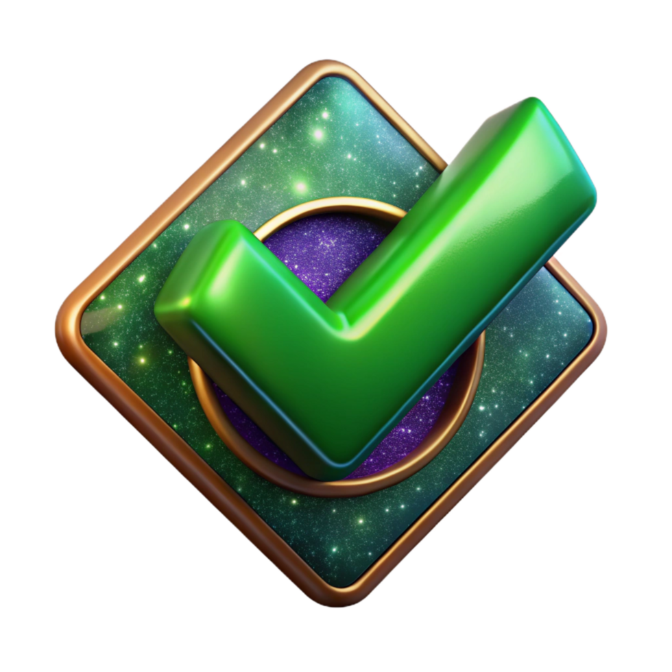 beautiful contemporary Green Checkmark Symbol Transparent Background professional png