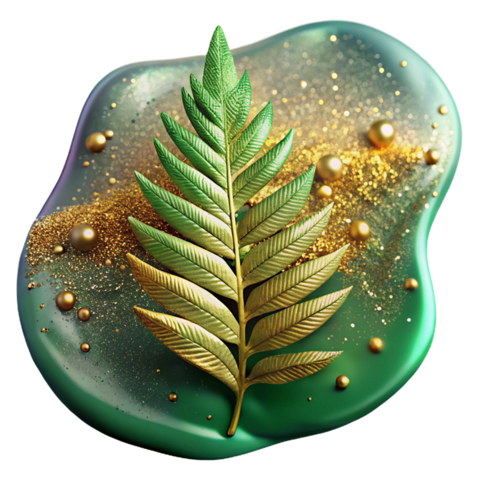 beautiful contemporary Green Fern Leaf Close Up Cutout Transparent Background exclusive png