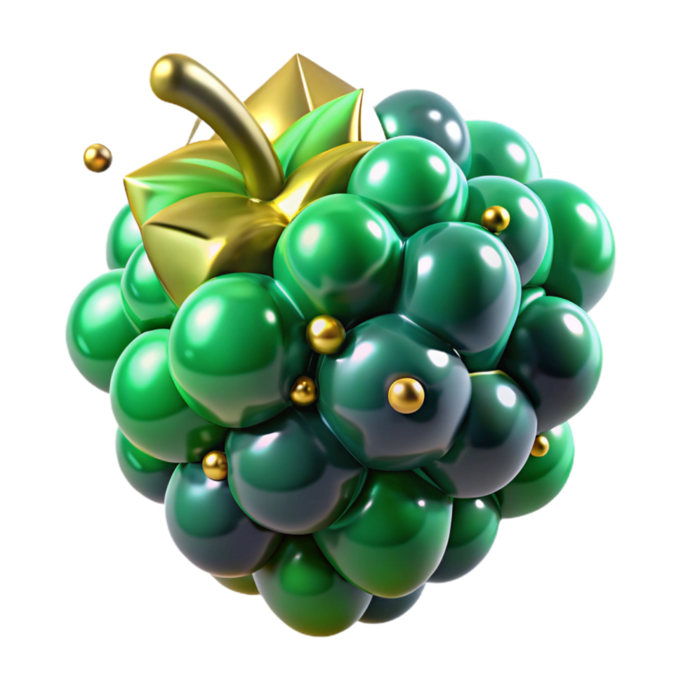 wonderful classic Green Grape Front View Cutout authentic png