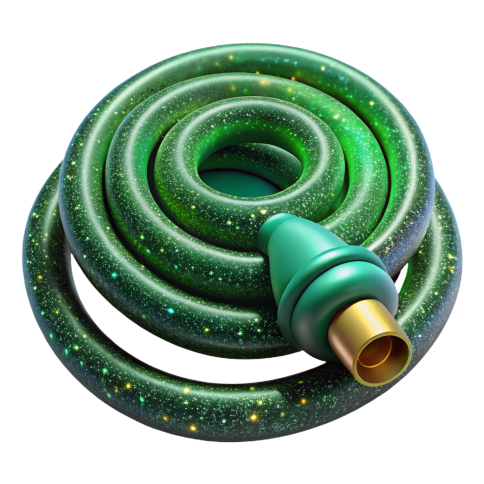 wonderful rustic Green Garden Hose Coiled Transparent Cutout detailed png