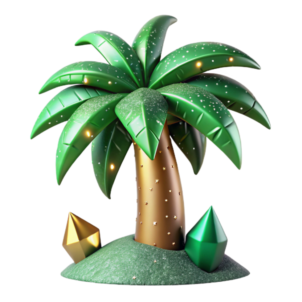 extraordinary modern Green Palm Tree Silhouette Cutout Element genuine png