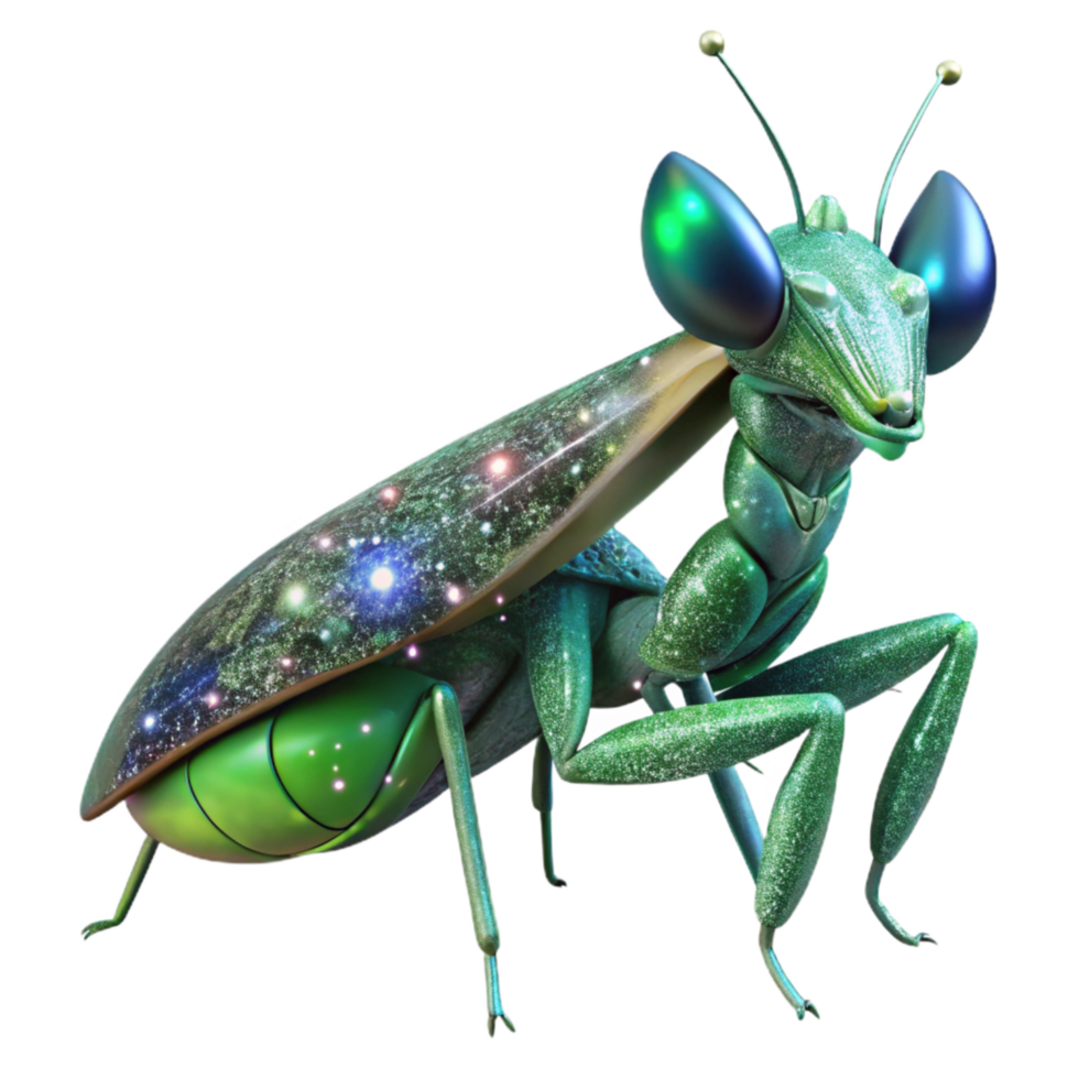 beautiful creative Green Praying Mantis Side View Cutout exclusive png