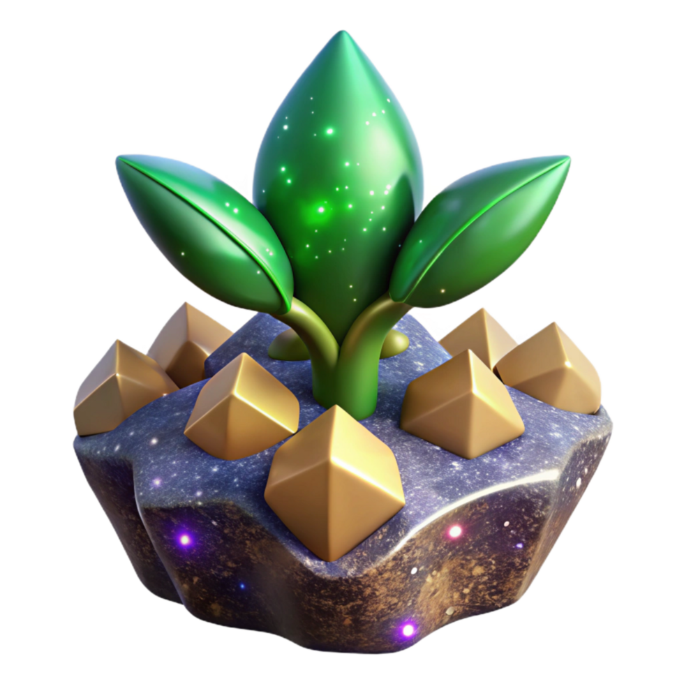 extraordinary artistic Green Sprout Growing Upward Isolated premium png