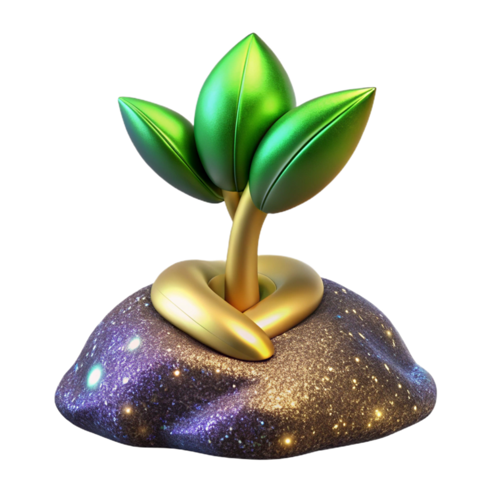 magnificent vintage Green Sprout Growing Upward Isolated high resolution png