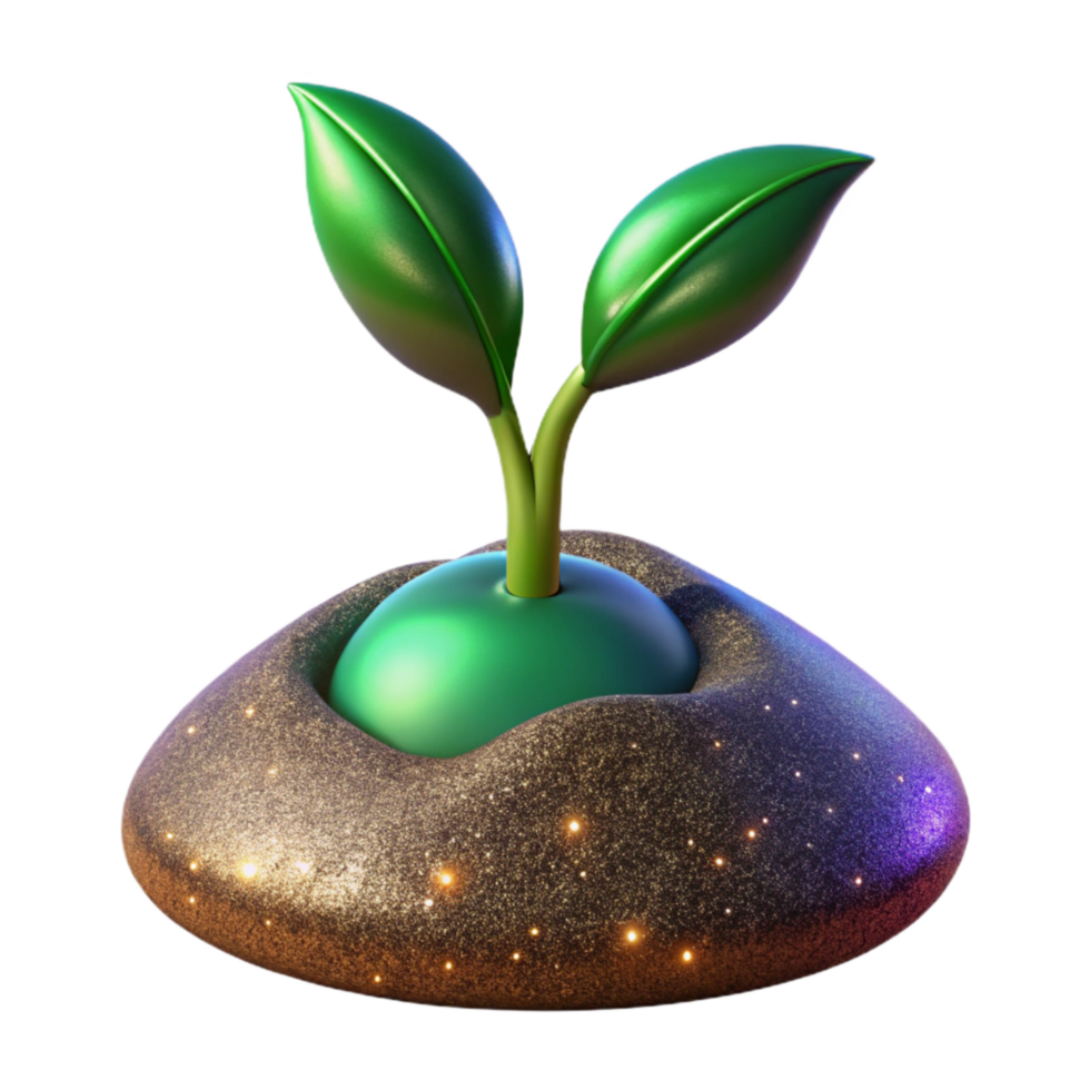 extraordinary rustic Green Sprout Emerging From Soil Cutout authentic png