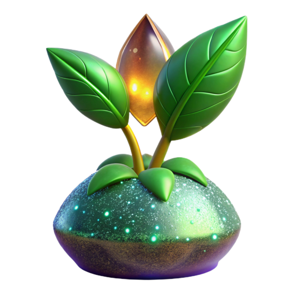 magnificent traditional Green Sprout with Leaves Transparent Cutout detailed png