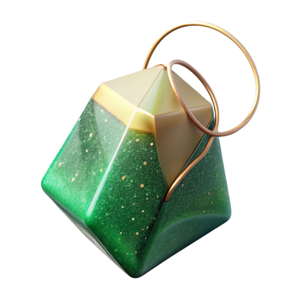 stunning rustic Green Tea Bag Side View Transparent Background high quality png