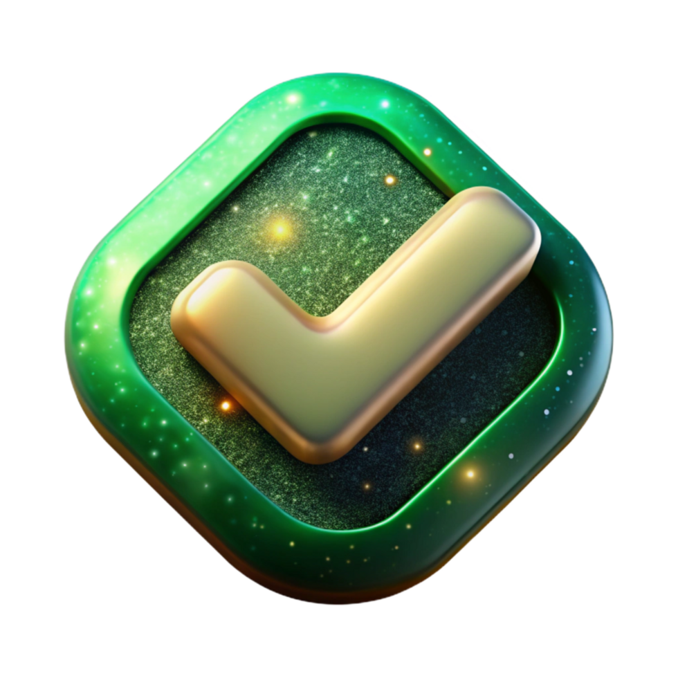beautiful classic Green Tick Icon Transparent Background authentic png