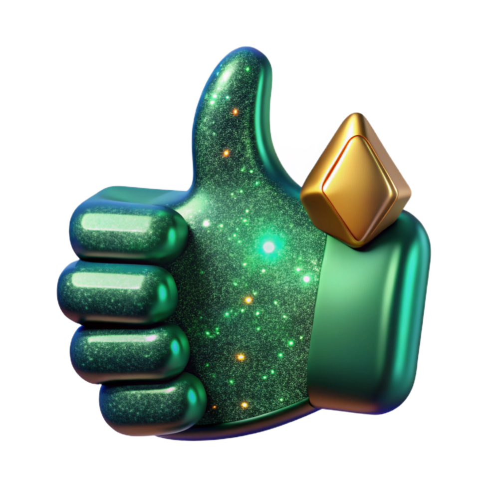 magnificent modern Green Thumbs Up Icon Transparent Background authentic png