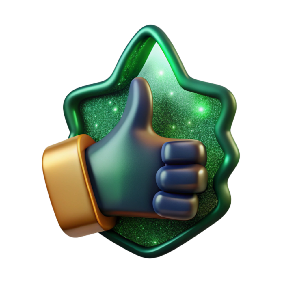 stunning contemporary Green Thumbs Up Icon Transparent Background professional png
