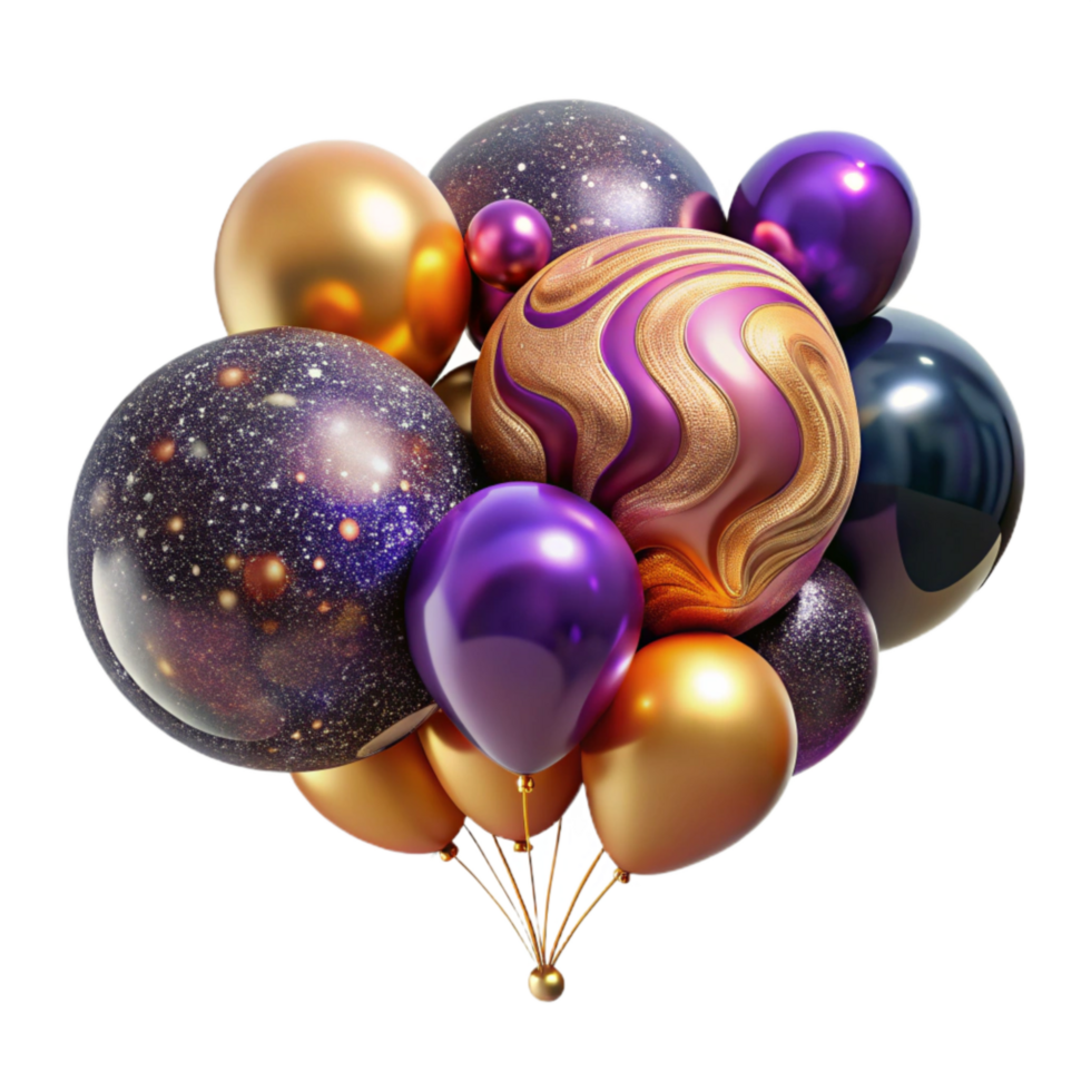 stunning modern Group of Colorful Balloons Floating Upward Cutout genuine png