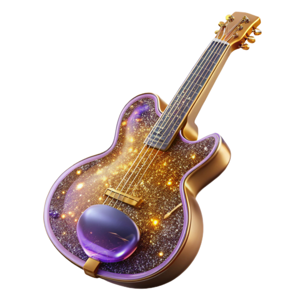 stunning contemporary Guitar Front View Transparent Background exclusive png