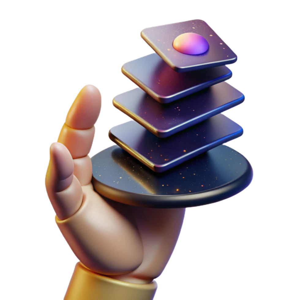 wonderful traditional Hand Balancing Stack of Coins Cutout detailed png