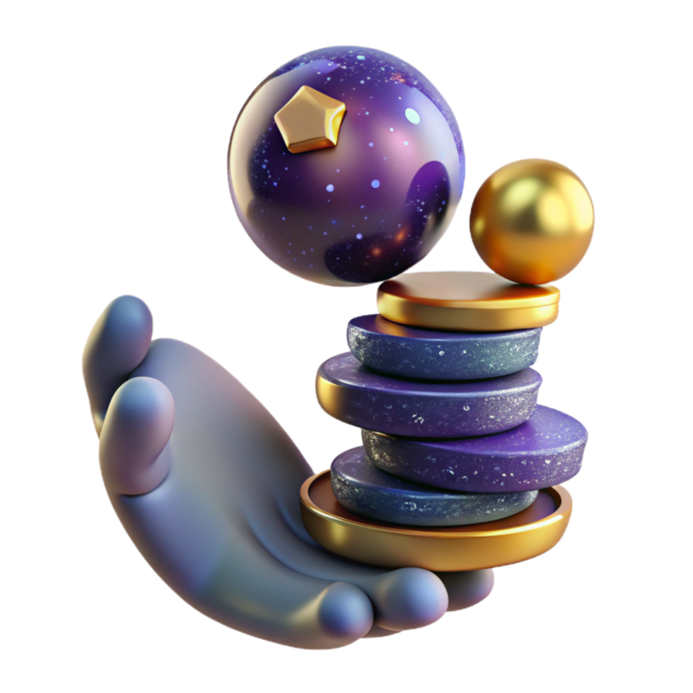 stunning artistic Hand Balancing Stack of Coins Cutout high resolution png
