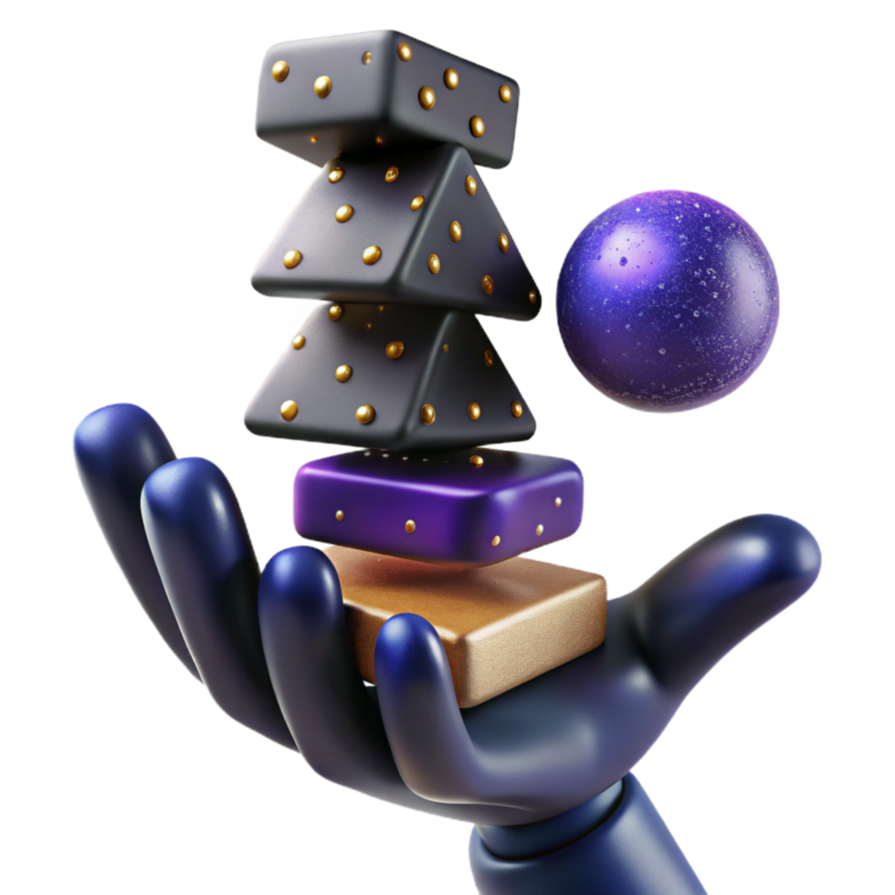 impressive rustic Hand Balancing Stack of Coins Cutout detailed png
