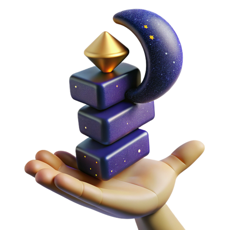 dramatic creative Hand Balancing Stack of Coins Cutout exclusive png