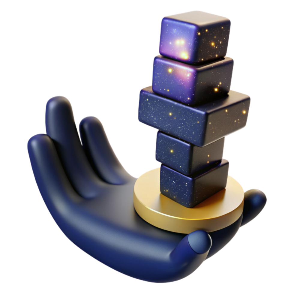 vibrant contemporary Hand Balancing Stack of Coins Cutout high quality png