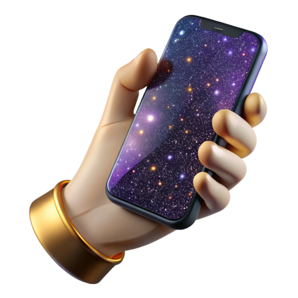 extraordinary rustic Hand Holding a Smartphone Front View Transparent Background premium png