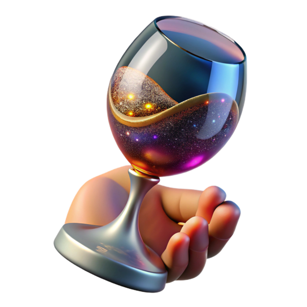 vibrant rustic Hand Holding a Wine Glass Transparent genuine png