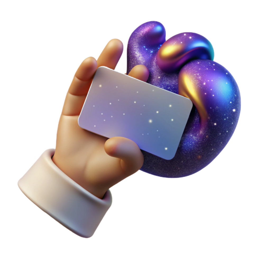 beautiful creative Hand Holding Out Blank White Card Isolated genuine png