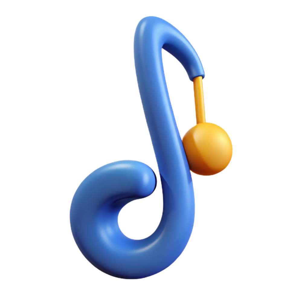 serene artistic A single musical note, treble clef, original png