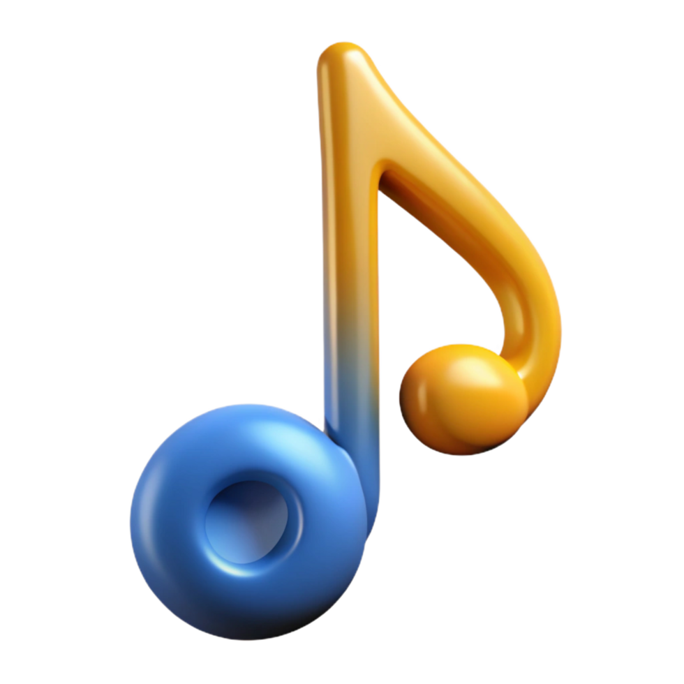 wonderful traditional A single musical note, treble clef, 4K png