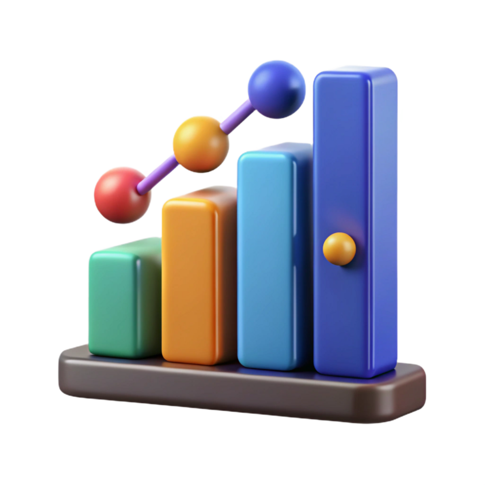 magnificent artistic Digital marketing analytics chart graph 4K png