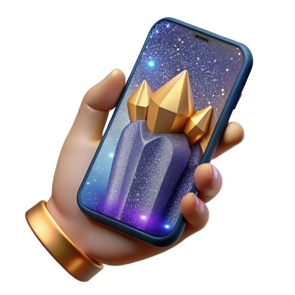 dramatic classic Hand Holding Smartphone Front View Cutout Element high resolution png