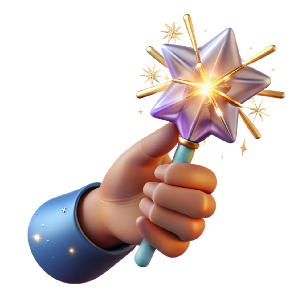 elegant artistic Hand Holding Sparkler with Soft Glow and Transparent Background high resolution png
