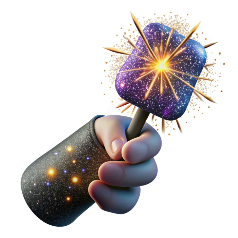 stunning creative Hand Holding Sparkler with Soft Glow and Transparent Background png