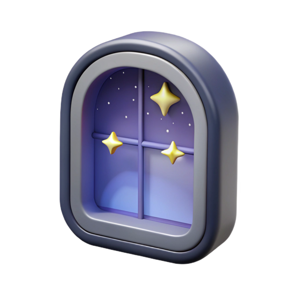 magnificent artistic Spaceship window, view of stars just the window high resolution png