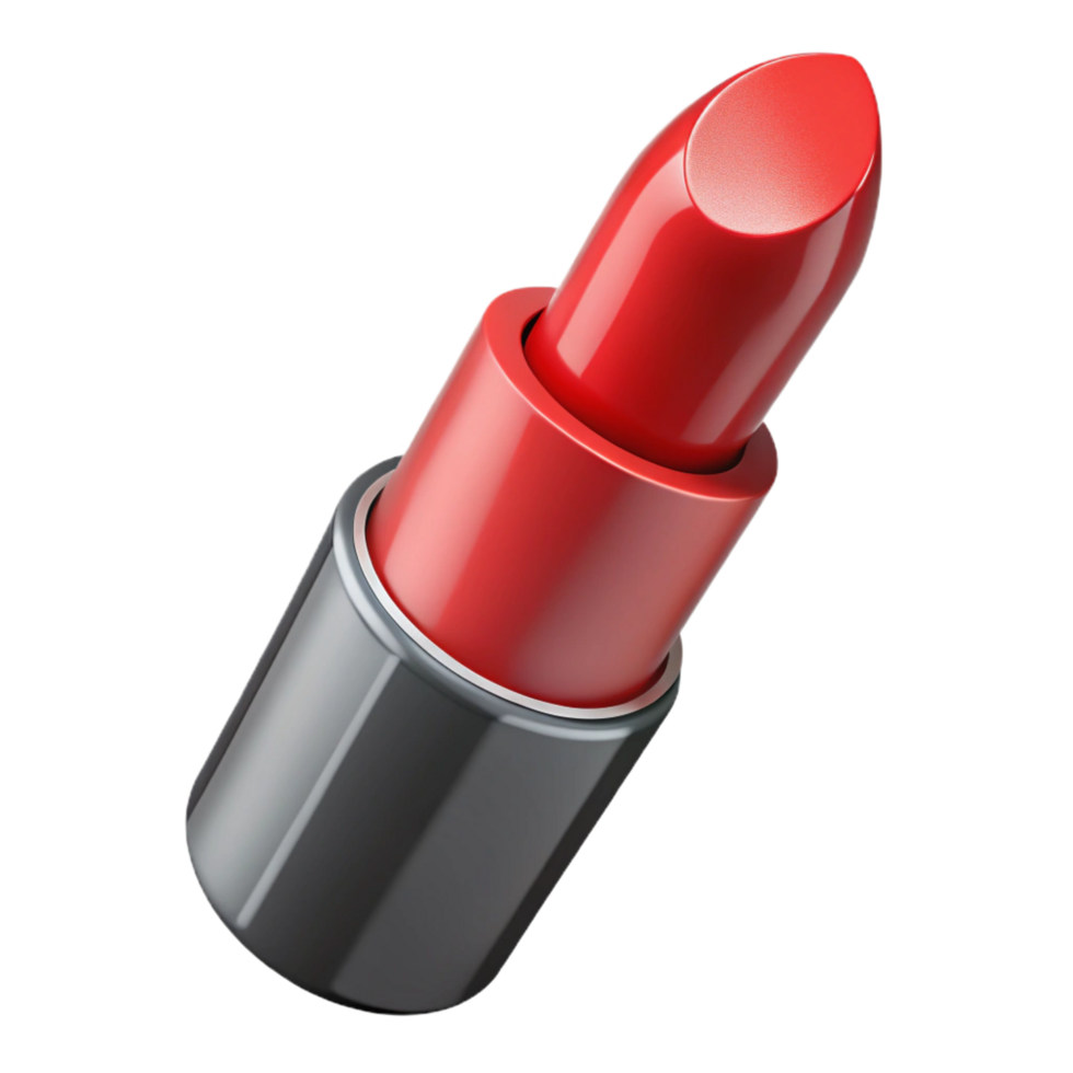 dramatic artistic A classic red lipstick, slightly used, professional png