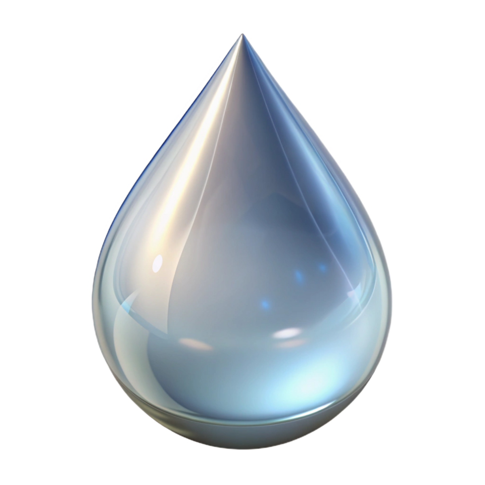 elegant abstract A single tear drop, crystal clear, high resolution png