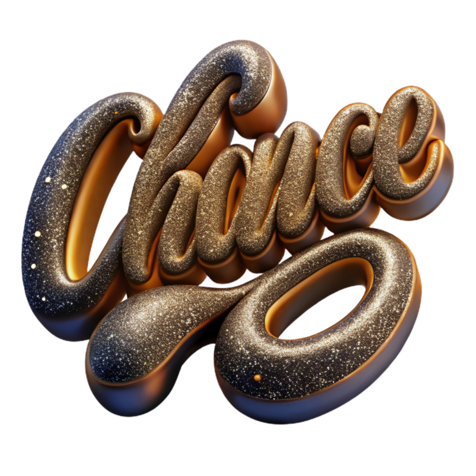 dramatic rustic Hand Lettering the Word Chance Isolated Cutout high resolution png