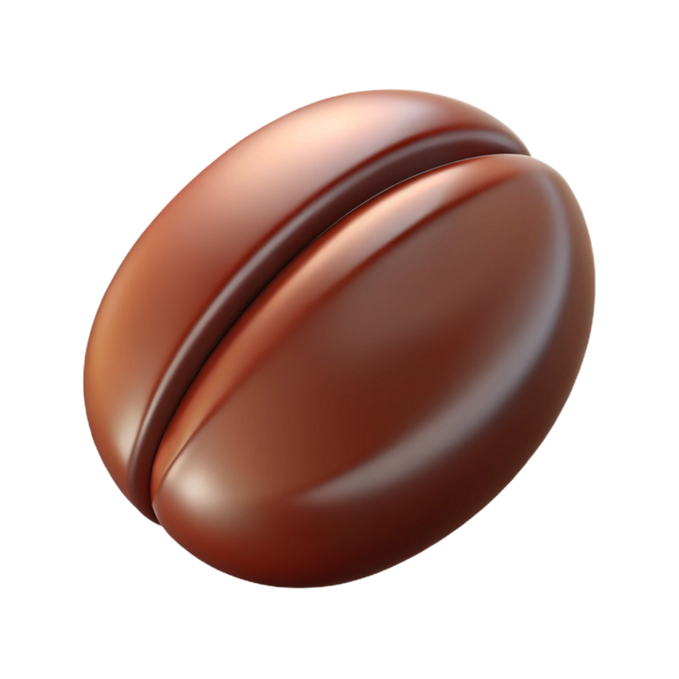 elegant contemporary A single coffee bean, highly detailed, original png