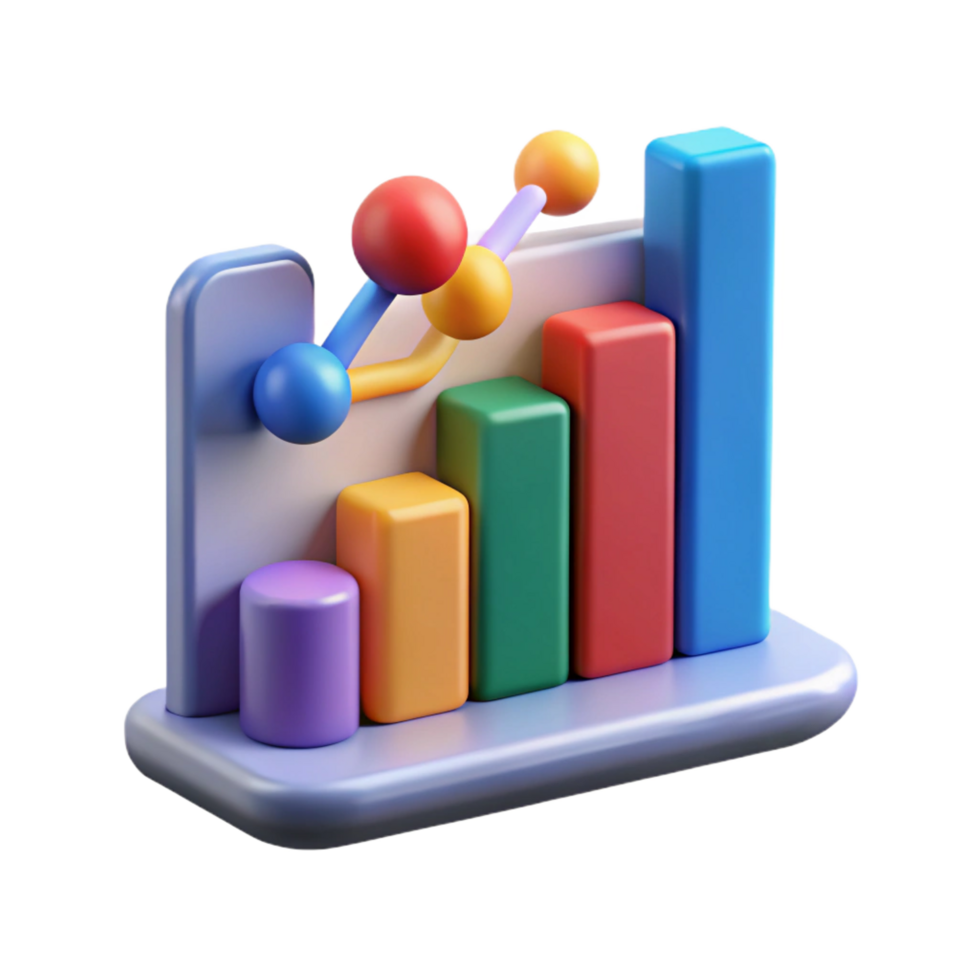 dramatic creative Digital marketing analytics chart graph high quality png