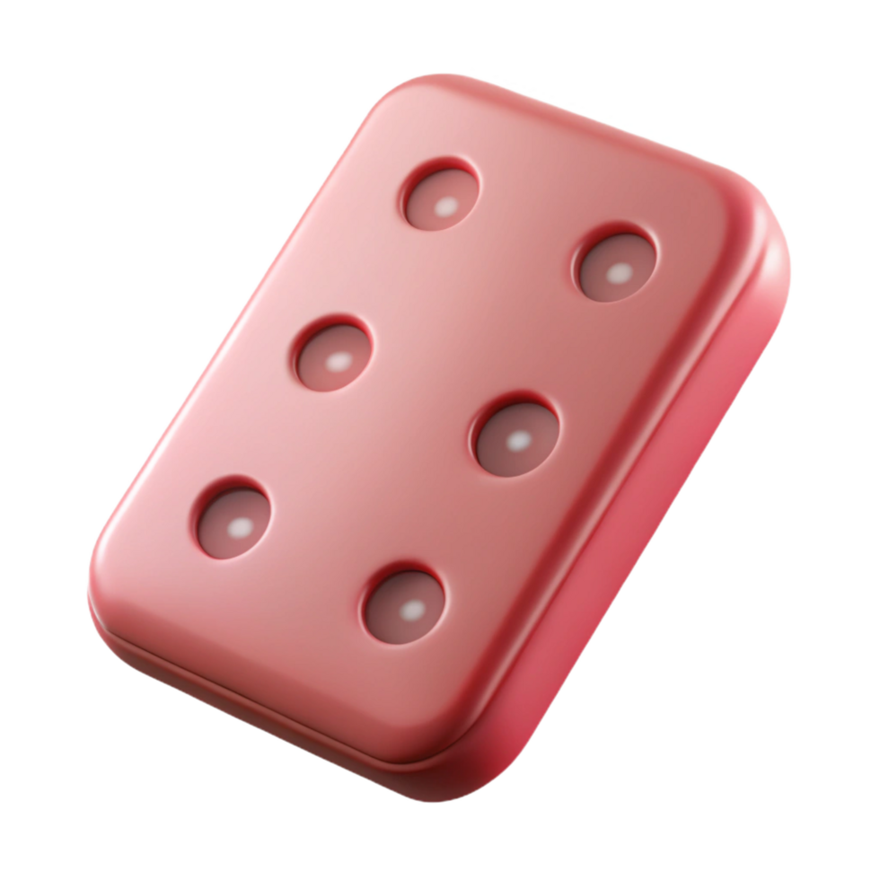 wonderful vintage A single domino tile, double six, exclusive png