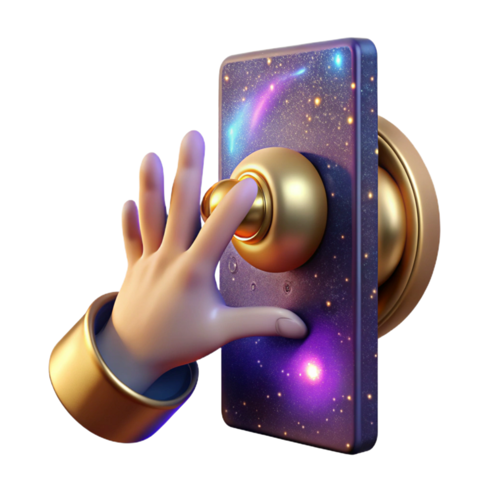 magnificent modern Hand Reaching for Doorknob Isolated png