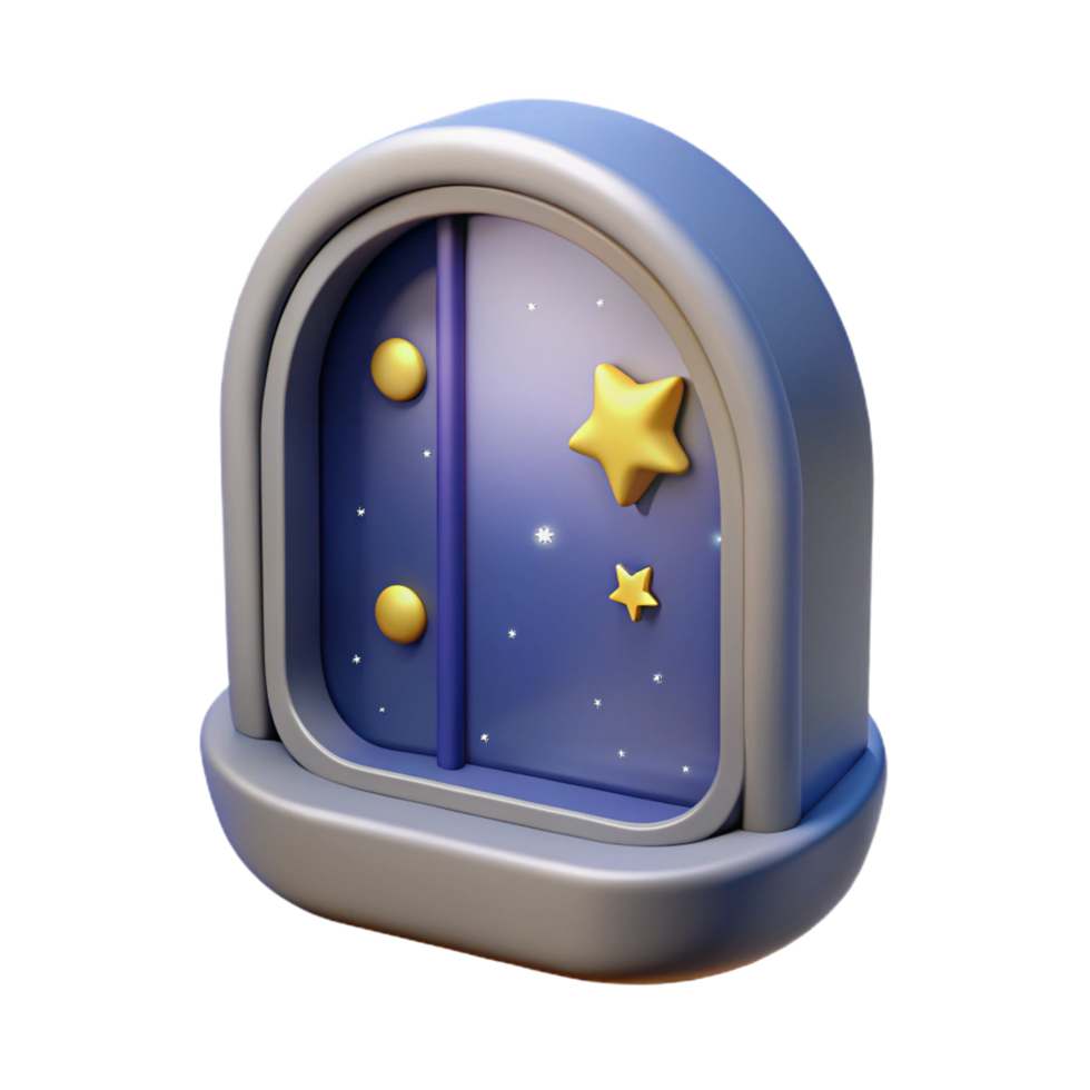 magnificent abstract Spaceship window, view of stars just the window 4K png