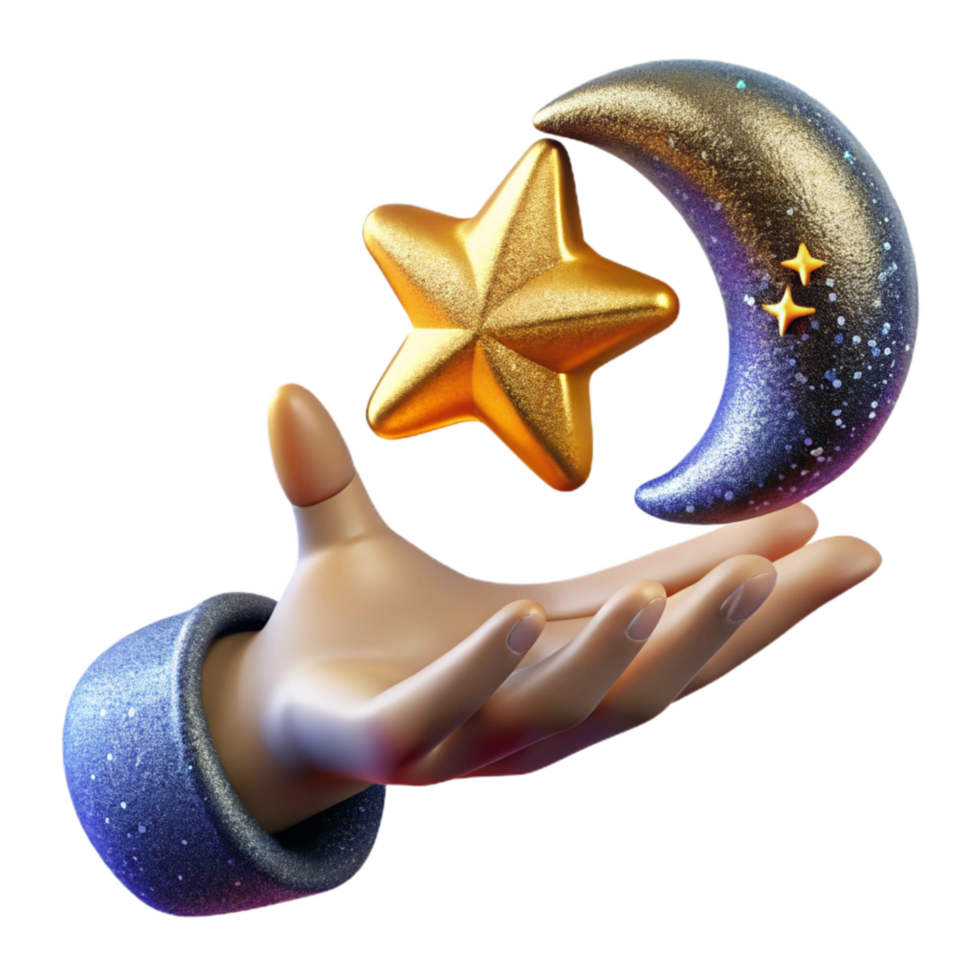 impressive abstract Hand Reaching for Falling Star with Trail Cutout detailed png