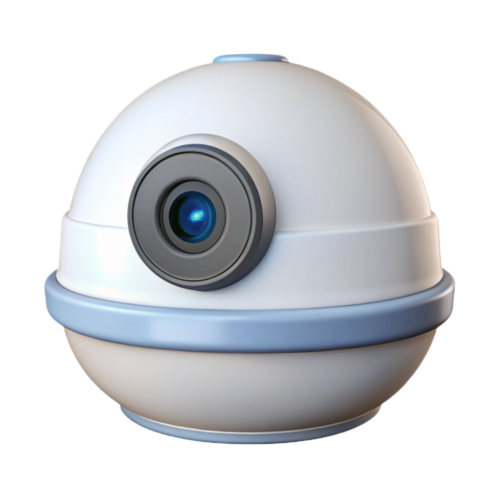wonderful creative Security camera dome shaped white high resolution png